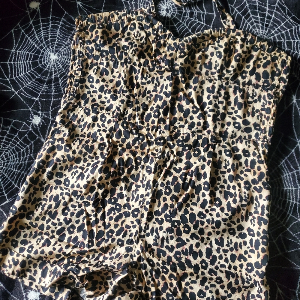 FOREVER 21 LEOPARD PRINT ROMPER